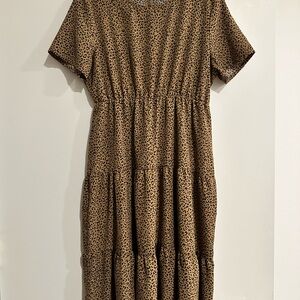 Leopard Print Tiered Dress